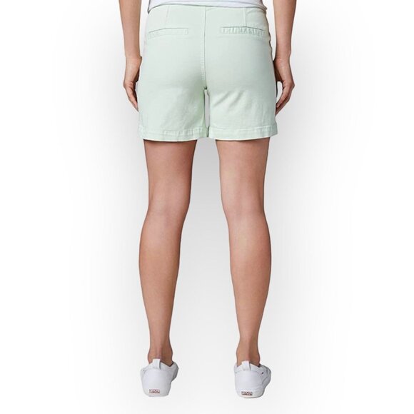 JAG GRACIE Women's Stretchable Classic Fit Slims Streak Short Mint Green Size 14 - Picture 2 of 8
